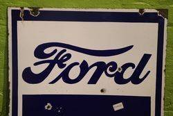 Ford Service Double Sided Enamel Advertising Sign  