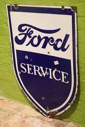 Ford Service Double Sided Enamel Advertising Sign  