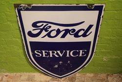 Ford Service Double Sided Enamel Advertising Sign  