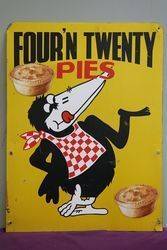 Fourand39n Twenty Pies Pictorial Double Sided Advertising Sign 