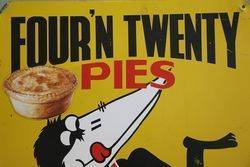 Fourand39n Twenty Pies Pictorial Double Sided Advertising Sign 