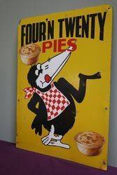 Fourand39n Twenty Pies Pictorial Double Sided Advertising Sign 