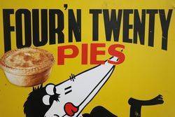 Fourand39n Twenty Pies Pictorial Double Sided Advertising Sign 