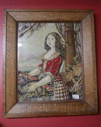 Framed 19th Century PetitPoint Embroidery 