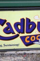 Framed Cadburys Cocoa Enamel Advertising Sign