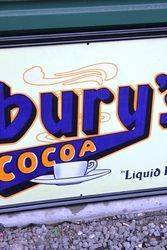 Framed Cadburys Cocoa Enamel Advertising Sign