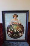 Framed Carrs Biscuits Advertising Poster