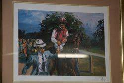 Framed Limited Edition Horse Racing Print  By Claire Eva Burton 