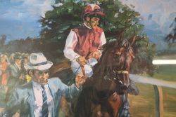 Framed Limited Edition Horse Racing Print  By Claire Eva Burton 