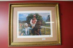 Framed Limited Edition Horse Racing Print  By Claire Eva Burton 