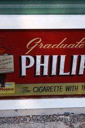 Framed Phillip Morris Cigarette Advertising Glass 