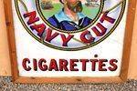 Framed Players Navy Cut Pictorial Enamel Sign