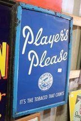 Framed Players Please Enamel Sign