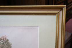 Framed Victorian Paint Charming Kate Dated 1888 