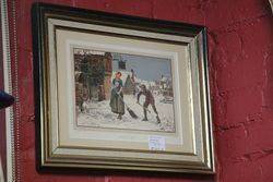 Framed Victorian Print  Signed Yeend King  