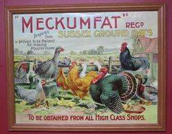 Framed and Glazed Meckumfat Sussex Ground Oats Pictorial Advertising Card
