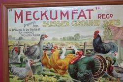 Framed and Glazed Meckumfat Sussex Ground Oats Pictorial Advertising Card