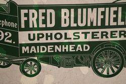 Fred Blumfield Upholster Maidenhead Enamel Advertising Sign