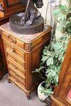 French 19th Century Multi Drawer Bedside Cabinet