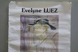 French Art Poster Evelyne Luez  Paris 1987  Watercolor Portrait 