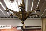 French Cast Bronze 6 Branch Chandelier C1930