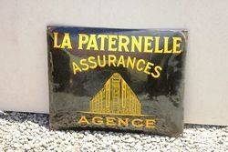 French Convex Insurance Enamel Sign