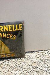 French Convex Insurance Enamel Sign