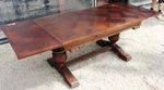 French Drawer Leaf Table Carved Oak C1925