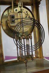 French La Haye 4 Beveled Glass Bronze Crystal Regulator Clock 