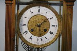 French La Haye 4 Beveled Glass Bronze Crystal Regulator Clock 