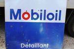 French Mobiloil Distributor Double Sided Enamel Sign