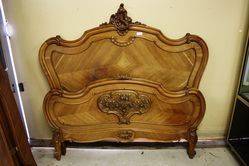 French Provincial Walnut Double Bed