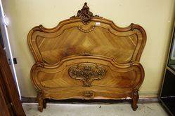 French Provincial Walnut Double Bed