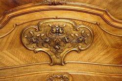French Provincial Walnut Double Bed