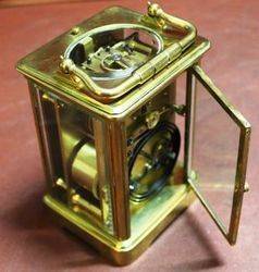 French Repenter Carriage Clock With Original Case Dated July 1885 