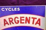 French Tin Argenta Cycles Post Mount Sign