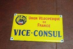 French Vice Consul Enamel Sign