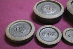 Full Set Of 8 Antique Cast Weights 