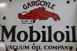 Gargoyle Mobiloil Double Sided Enamel Advertising Sign 