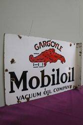 Gargoyle Mobiloil Double Sided Enamel Advertising Sign 