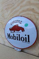 Gargoyle Mobiloil Double Sided Enamel Advertising Sign  