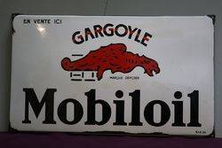 Gargoyle Mobiloil Enamel Advertising Sign  