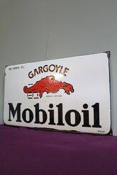 Gargoyle Mobiloil Enamel Advertising Sign  