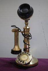 Genuine Antique Brass Stick Phone 