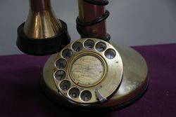 Genuine Antique Brass Stick Phone 