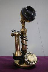 Genuine Antique Brass Stick Phone 