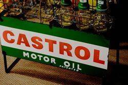 Genuine Castrol 12 Embossed Bottle Oil Rack with all Tin Tops