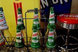 Genuine Castrol 12 Embossed Bottle Oil Rack with all Tin Tops