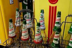 Genuine Castrol 12 Embossed Bottle Oil Rack with all Tin Tops