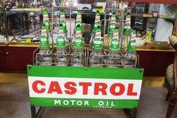 Genuine Castrol Enamel Front 12 Bottle Oil Rack